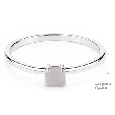 Anel de Prata com Opala - 67742