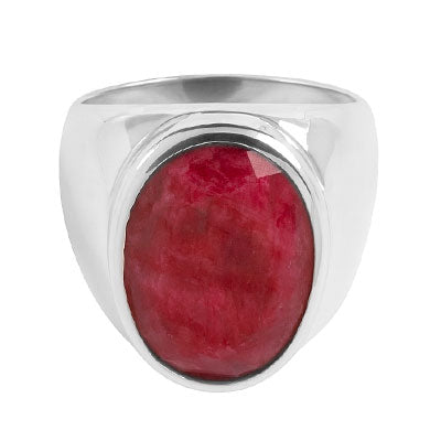 Anel de Prata com Rubi - 67746