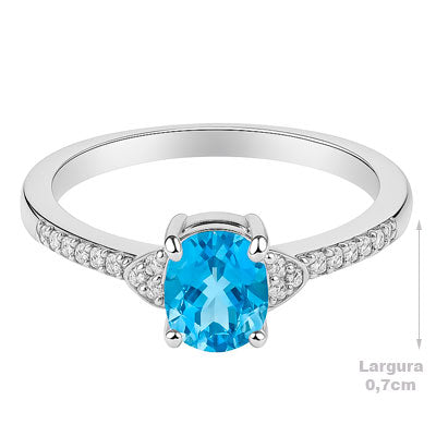 Anel de Prata com Zircônia - 67766