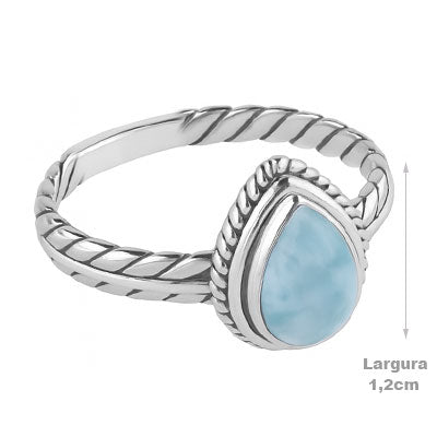 Anel de Prata com Larimar - 67767
