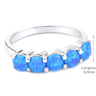 Anel de Prata com Opala - 67769