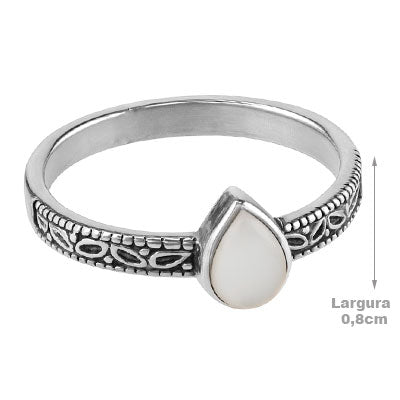 Anel de Prata com Pérola - 67774