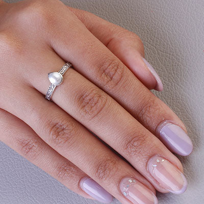 Anel de Prata com Pérola - 67774