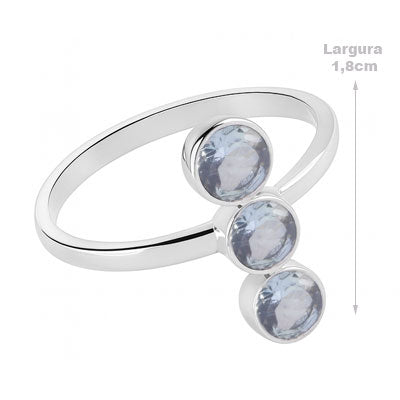 Anel de Prata com Topázio - 67775