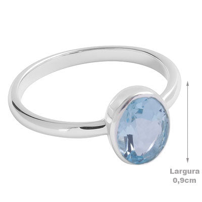 Anel de Prata com Topázio - 67778