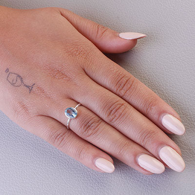 Anel de Prata com Topázio - 67778