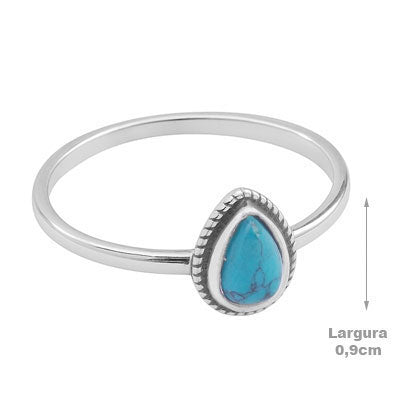 Anel de Prata com Turquesa - 67785