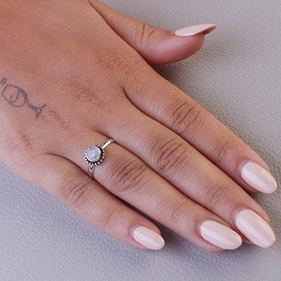 Anel de Prata com Pedra da Lua - 67790