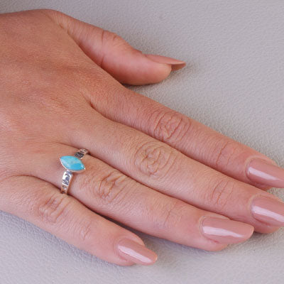 Anel de Prata com Turquesa - 67794