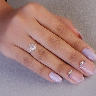 Anel de Prata com Pedra da Lua - 67797