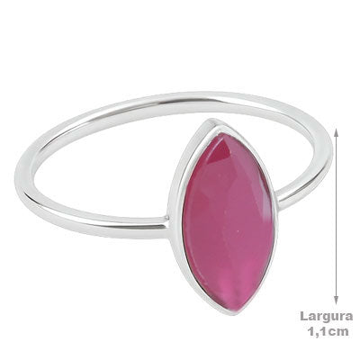 Anel de Prata com Rubi - 67800