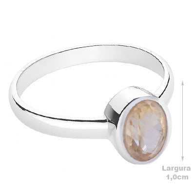Anel de Prata com Citrino - 67815