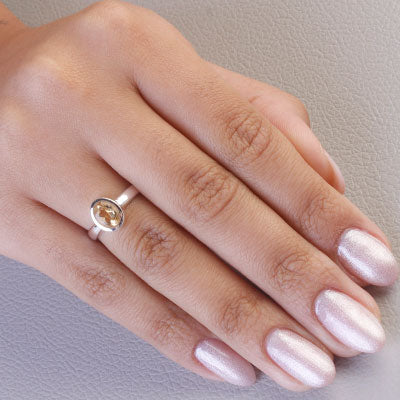 Anel de Prata com Citrino - 67815