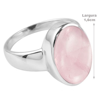 Anel de Prata com Quartzo Rosa - 67817 - soprata
