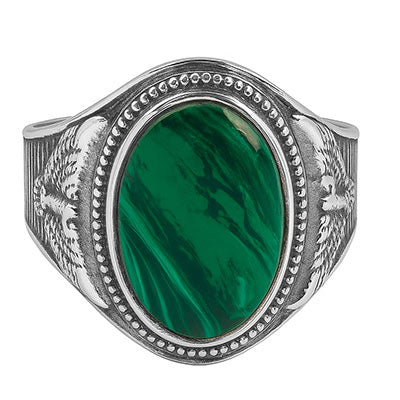 Anel de Prata com Malaquita - 67820