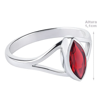 Anel de Prata com Granada - 67823