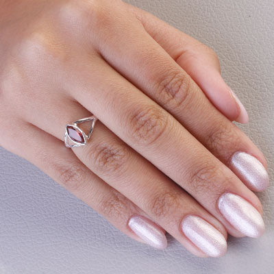 Anel de Prata com Granada - 67823