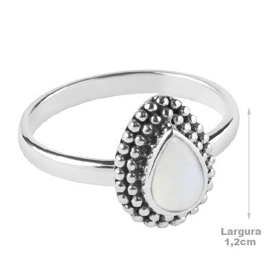 Anel de Prata com Pedra da Lua - 67827
