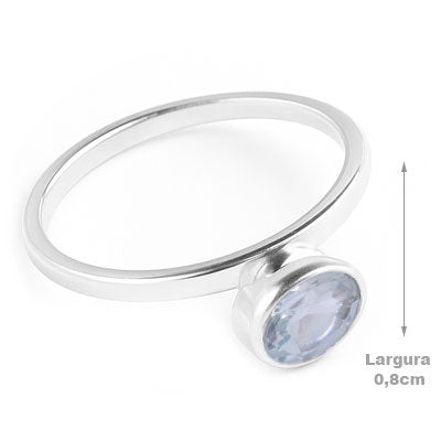 Anel de Prata com Topázio - 67841