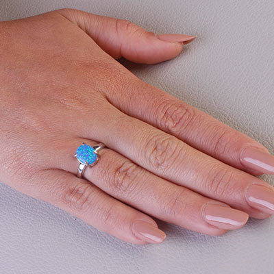 Anel de Prata com Opala - 67844