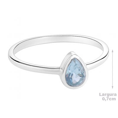 Anel de Prata com Topázio - 67855