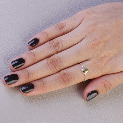 Anel de Prata com Peridoto - 67859