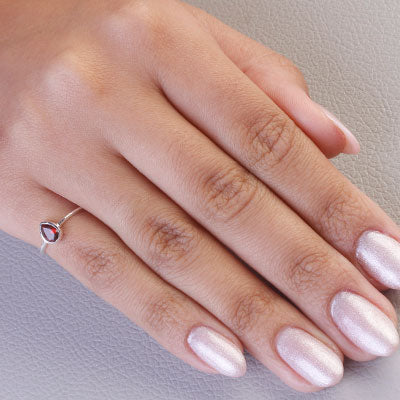 Anel de Prata com Granada - 67860