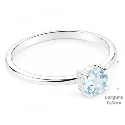 Anel de Prata com Topázio - 67869