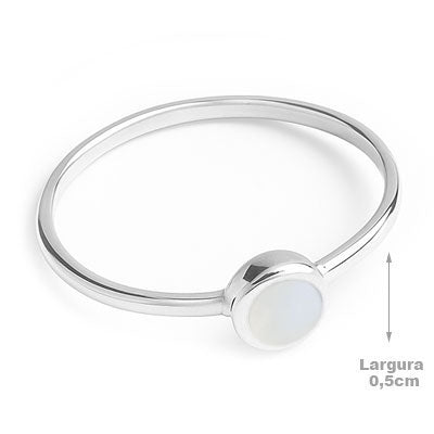 Anel de Prata com Pedra da Lua - 67879