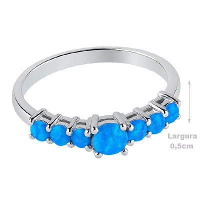 Anel de Prata com Opala - 67884