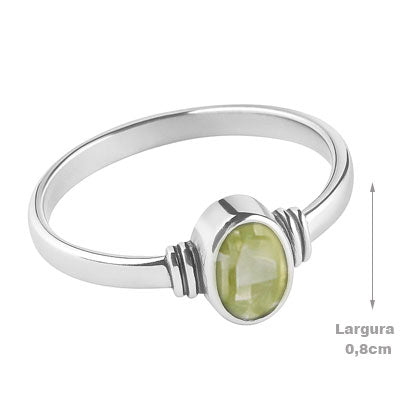 Anel de Prata com Peridoto - 67885