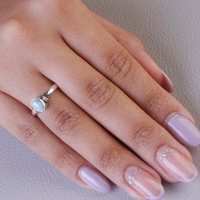 Anel de Prata com Larimar - 67886