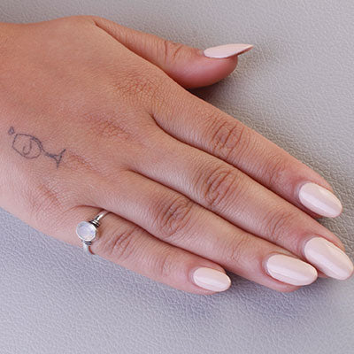 Anel de Prata com Pedra da Lua - 67887