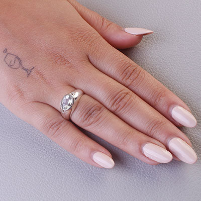 Anel de Prata com Prasiolita - 67901