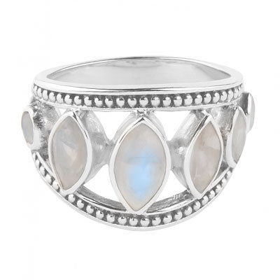 Anel de Prata com Pedra da Lua - 67917