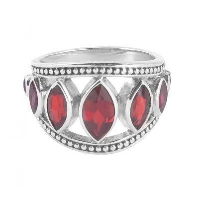 Anel de Prata com Granada - 67918