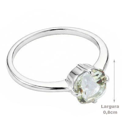 Anel de Prata com Prasiolita - 67919