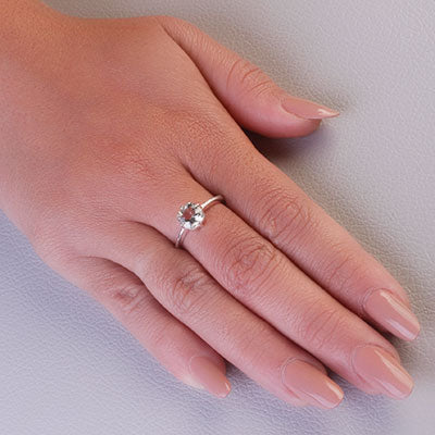 Anel de Prata com Prasiolita - 67919