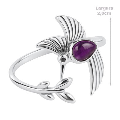Anel de Prata com Beija-Flor - 67941 - soprata