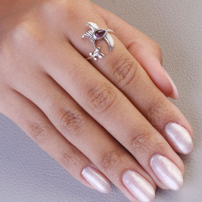 Anel de Prata com Beija-Flor - 67941