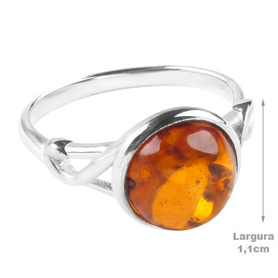 Anel de Prata com Âmbar - 67942