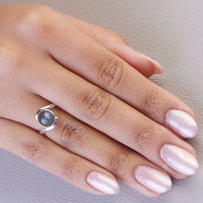 Anel de Prata com Labradorita - 67946