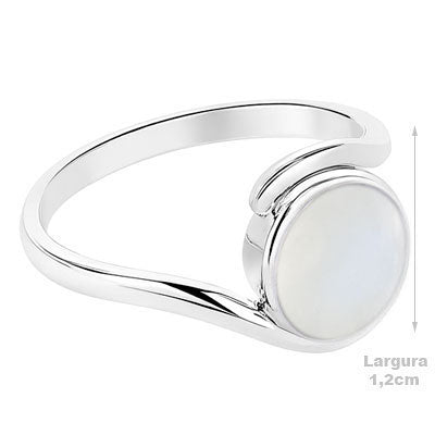 Anel de Prata com Pedra da Lua - 67947