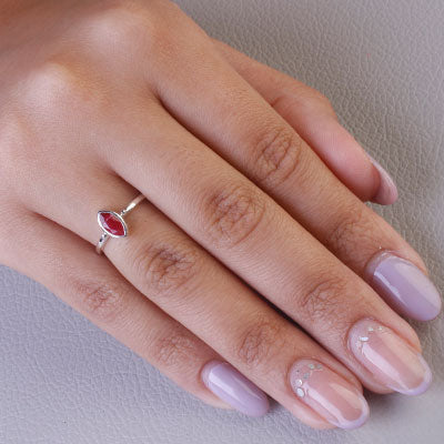 Anel de Prata com Rubi - 67961