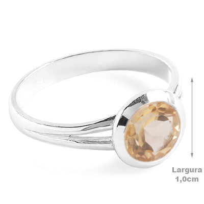 Anel de Prata com Citrino - 67973