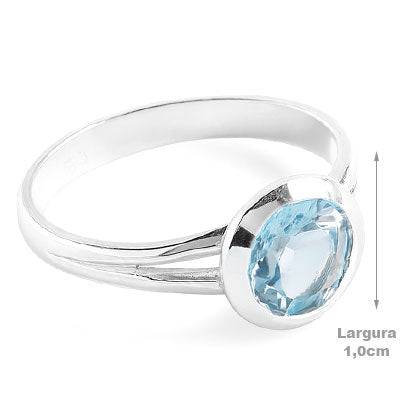Anel de Prata com Topázio - 67974