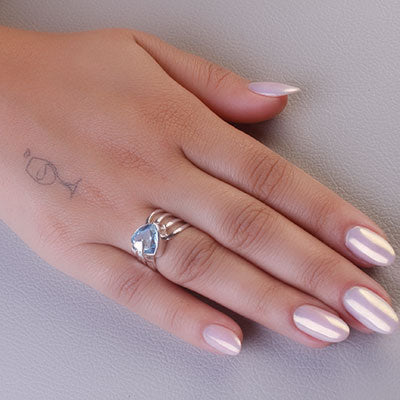 Anel de Prata com Topázio - 67982