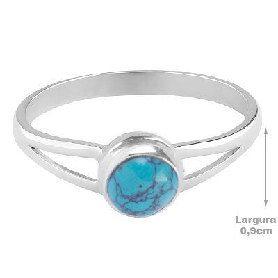 Anel de Prata com Turquesa - 67991