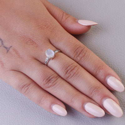 Anel de Prata com Pedra da Lua - 67994