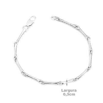 Pulseira de Prata Osso - 67996